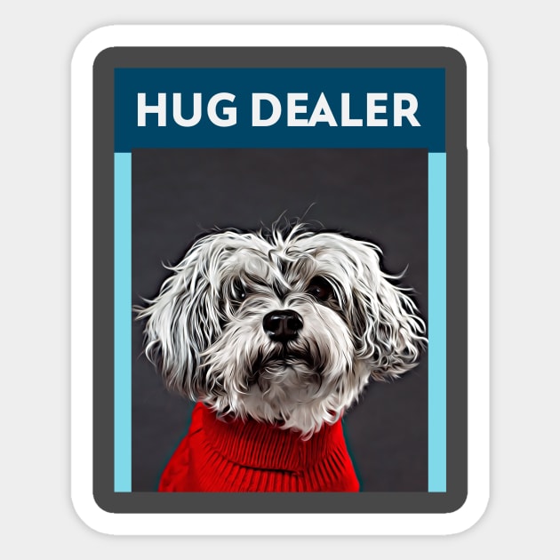 Hug Dealer (Schnauzer) Sticker by PersianFMts